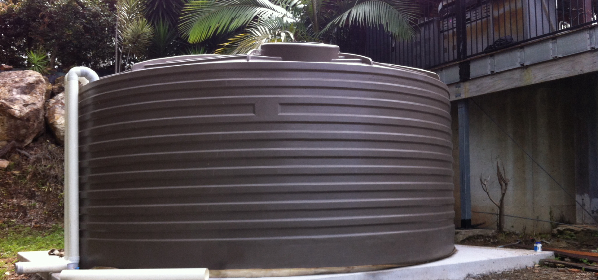 remote custom water tank installation